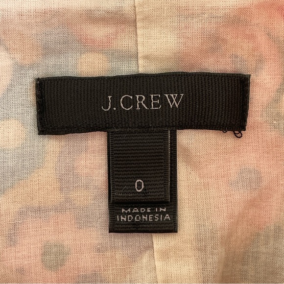 J. Crew Button Front Cotton Poplin Sundress, size 0, abstract floral - Picture 9 of 10